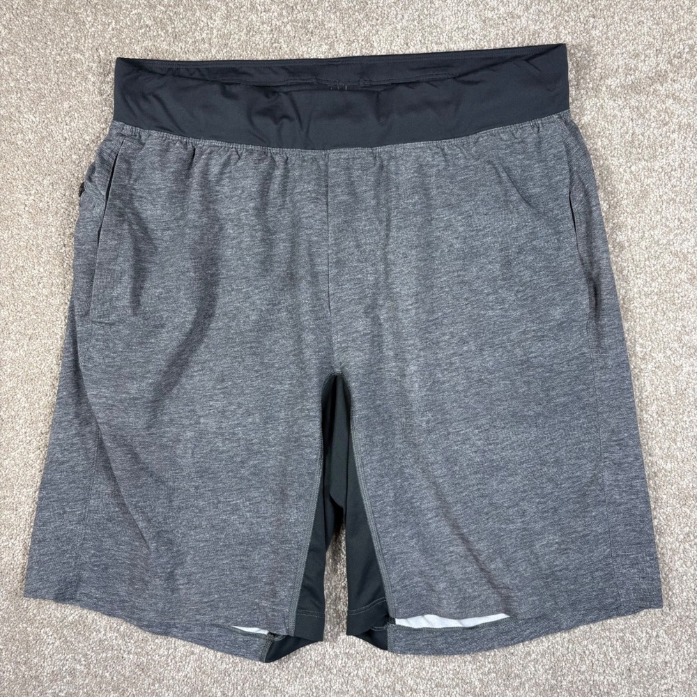 Lululemon Mens Athletic Shorts Gray Heathered 9.5 Inseam Size L Unlined